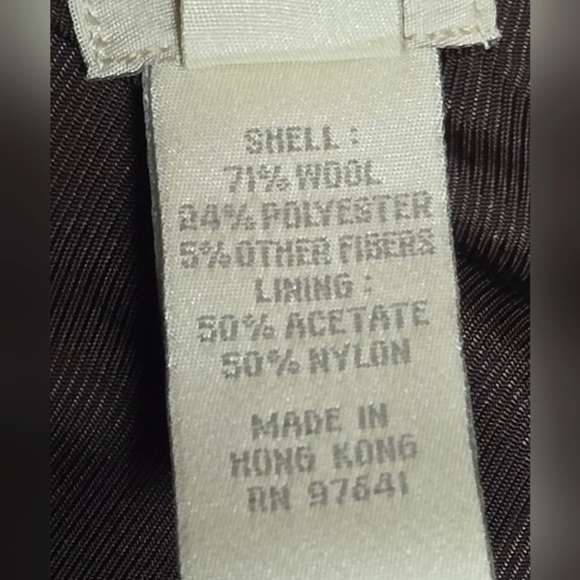 Vintage Y2K J. Jill Wool Blend Pinstripe Peplum Blazer, Size 10P - Picture 5 of 5